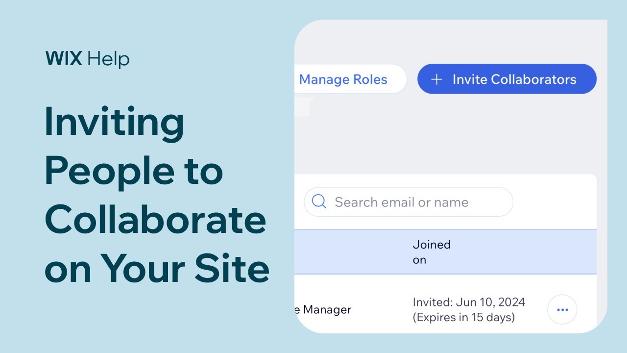 Inviting People to Collaborate on Your Site